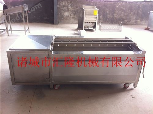 菜头连续式清洗机 高压喷淋气泡清洗机 毛刷清洗机